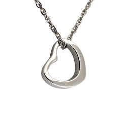 Curved Heart Pendant (SS)