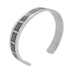Celtic Knot Cuff Wide (SS)