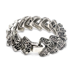 Fishbone Skull Bracelet (SS)