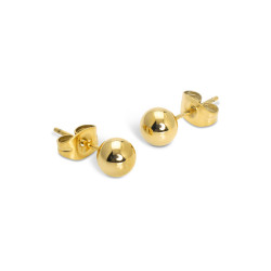 6mm Ball Stud Earrings Gold...